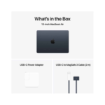 ⁦أبل ماك بوك إير ام4 - 13 بوصة - معالج 10 أنوية ووحدة معالجة رسومية 8 أنوية - 16 جيجابايت - 256 جيجابايت اس اس دي - ميد نايت⁩ - الصورة ⁦5⁩
