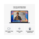 ⁦أبل ماك بوك إير ام4 - 13 بوصة - معالج 10 أنوية ووحدة معالجة رسومية 8 أنوية - 16 جيجابايت - 256 جيجابايت اس اس دي - ميد نايت⁩ - الصورة ⁦3⁩