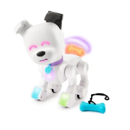 كلب روبوت تفاعلي من دوج اي مع اضواء LED ملونة، اكثر من 200 صوت وردة فعل