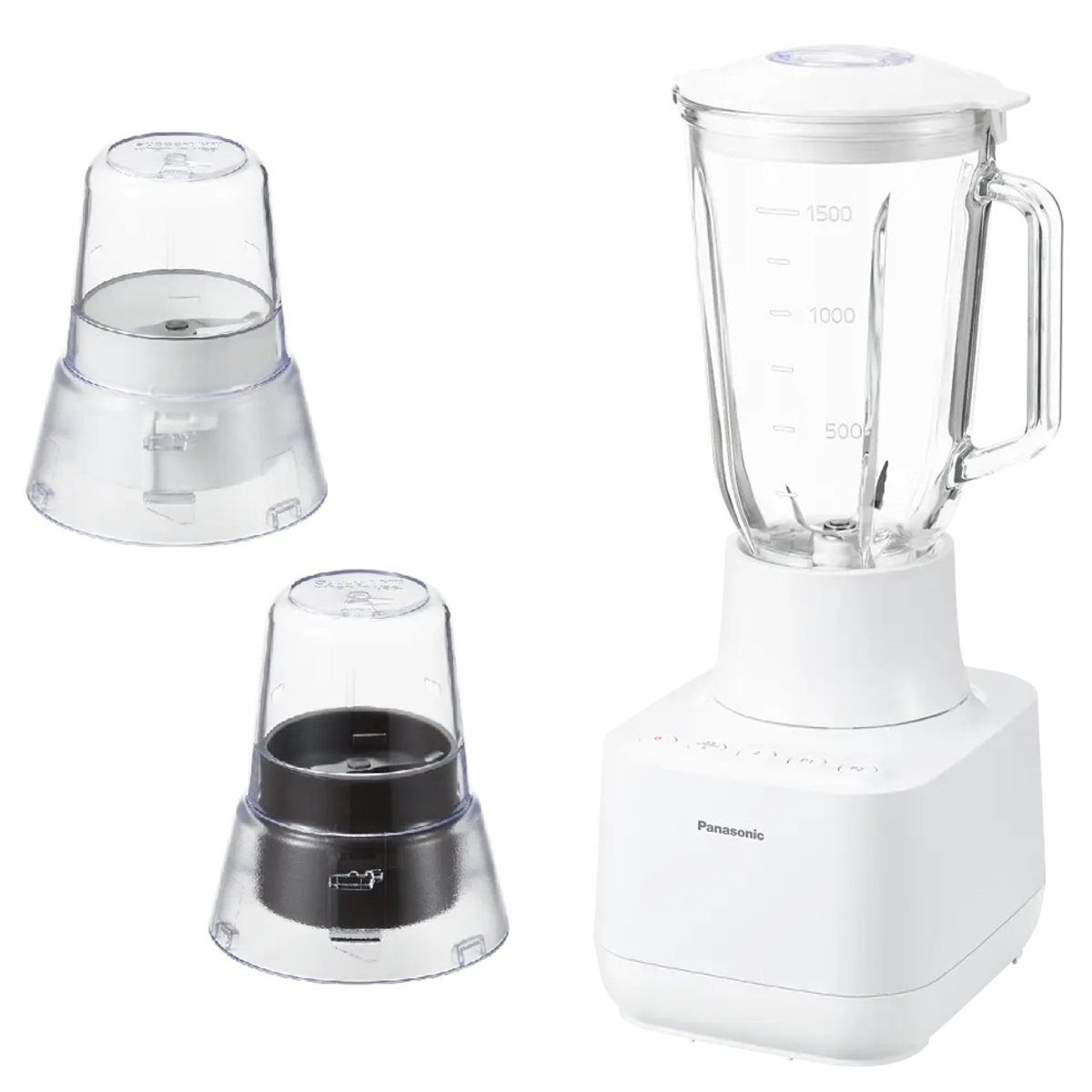 1200Wx1200H-MX-MG5321WTZ1 باناسونيك خلاط كسارة الثلج 700 واط ، 2 مطحنة جافة ، دورق زجاجي ، سعة 2 لتر - الصورة 1