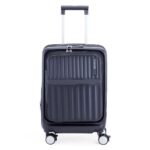 American Tourister Trento 4 Wheel Polycarbonate Hard Trolley, 54 cm - Black - Image 4