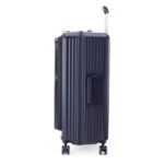 American Tourister Trento 4 Wheel Polycarbonate Hard Trolley, 82 cm - Black - Image 3