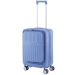 American Tourister Trento 4 Wheel Polycarbonate Hard Trolley, 54 cm - Blue