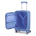 American Tourister Trento 4 Wheel Polycarbonate Hard Trolley, 54 cm - Blue - Image 3