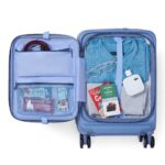 American Tourister Trento 4 Wheel Polycarbonate Hard Trolley, 54 cm - Blue - Image 2