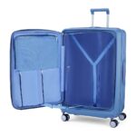American Tourister Trento 4 Wheel Polycarbonate Hard Trolley, 76 cm - Blue - Image 2