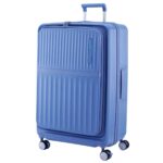 American Tourister Trento 4 Wheel Polycarbonate Hard Trolley, 82 cm - Blue