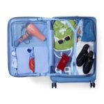 American Tourister Trento 4 Wheel Polycarbonate Hard Trolley, 82 cm - Blue - Image 2