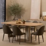 Rena 6 Seater Dining Table Oak - Image 2