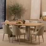 Rena 6 Seater Dining Table Oak - Image 3