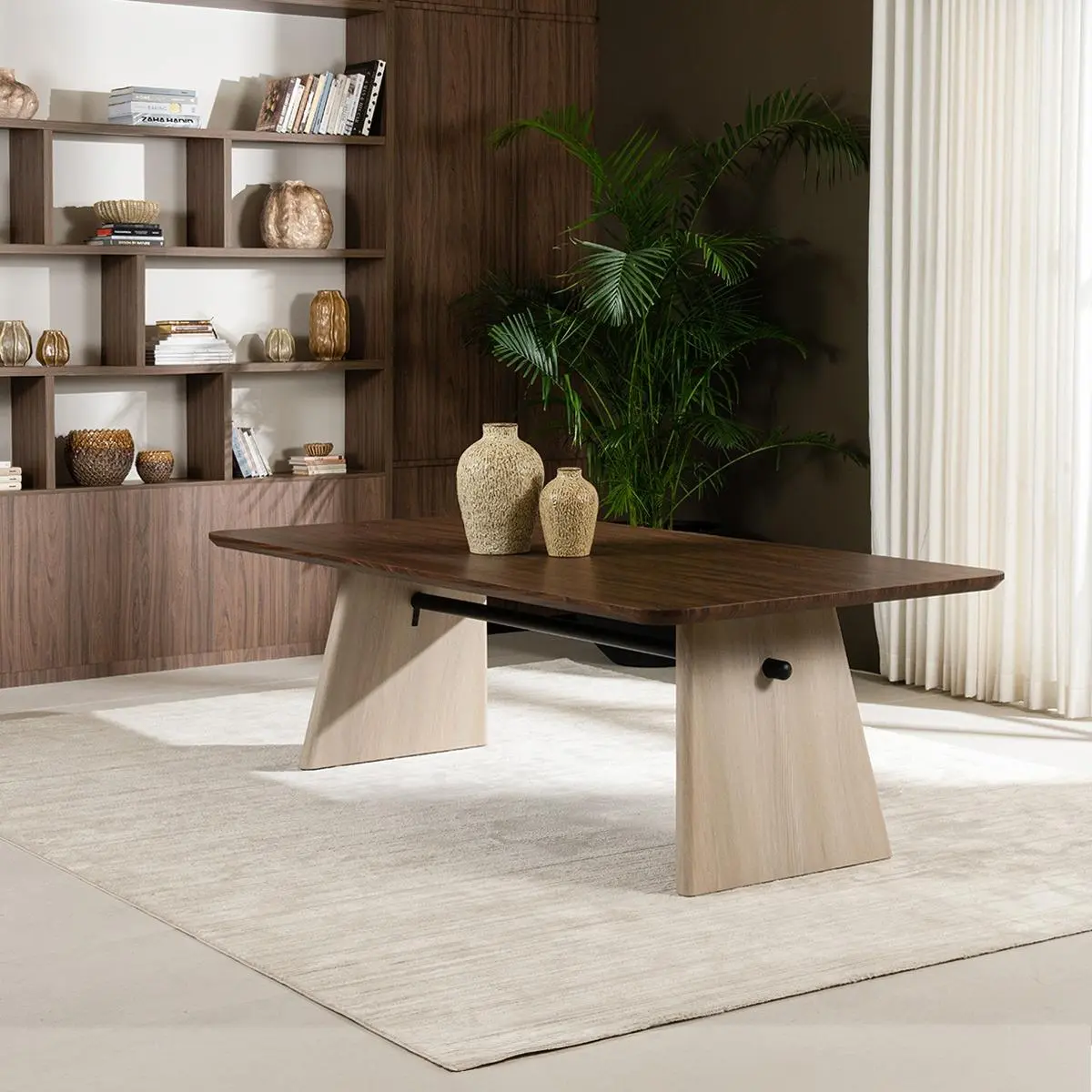 90045700-01 Talia 8-Seater Dining Table Brown/Beige - Image 1