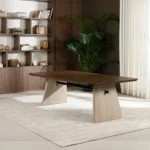 Talia 8-Seater Dining Table Brown/Beige - Image 3