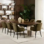 Talia 8-Seater Dining Table Brown/Beige - Image 4