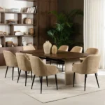 Talia 8-Seater Dining Table Brown/Beige - Image 2