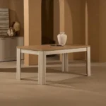 Country 6-Seater Dining Table White/Oak