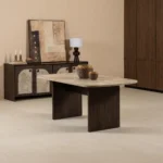 طاولة طعام مرسين 6 مقاعد رمادي/بني